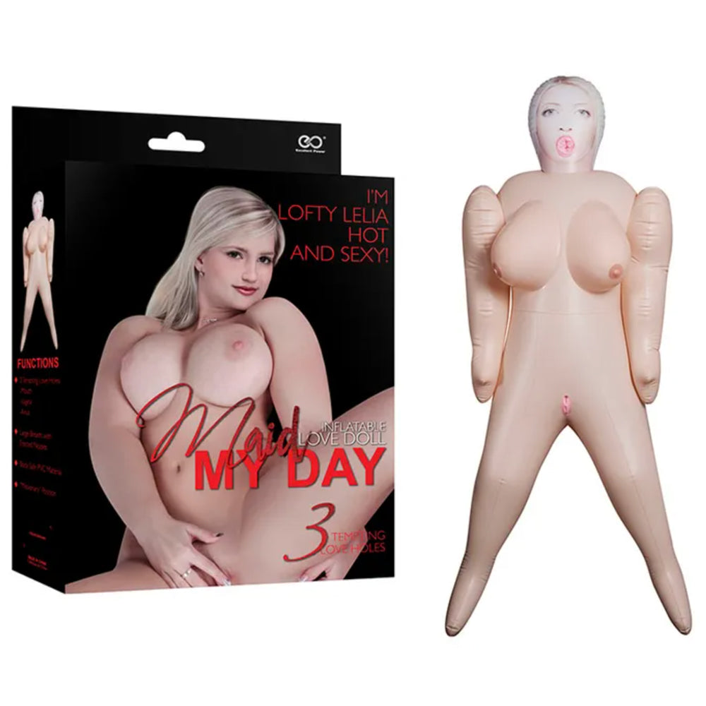 Maid My Day Lofty Lelia Curvy Inflatable 3 Hole Love Doll