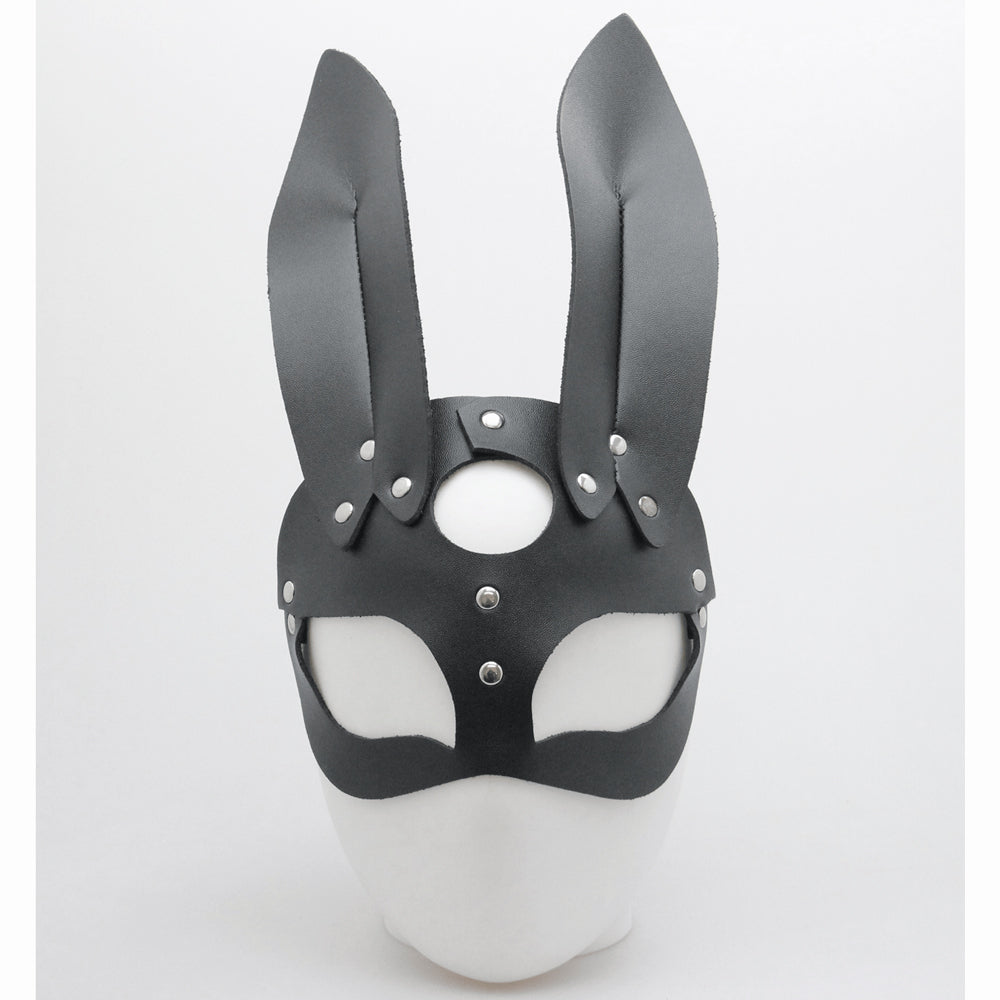 Love In Leather Rabbit Ears Half Face Mask | BDSM Costumes |Sexyland