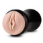 M For Men Self-Lubricating Pussy Stroker is textured w/ ribs & orbs inside a squeezable case for perfect tightness & has a coverable air valve for customised suction.